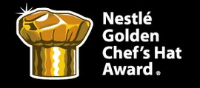 Golden chef hat logo-977